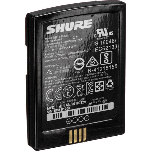 Shure SB910M Rechargeable Lithium-Ion Battery - 0