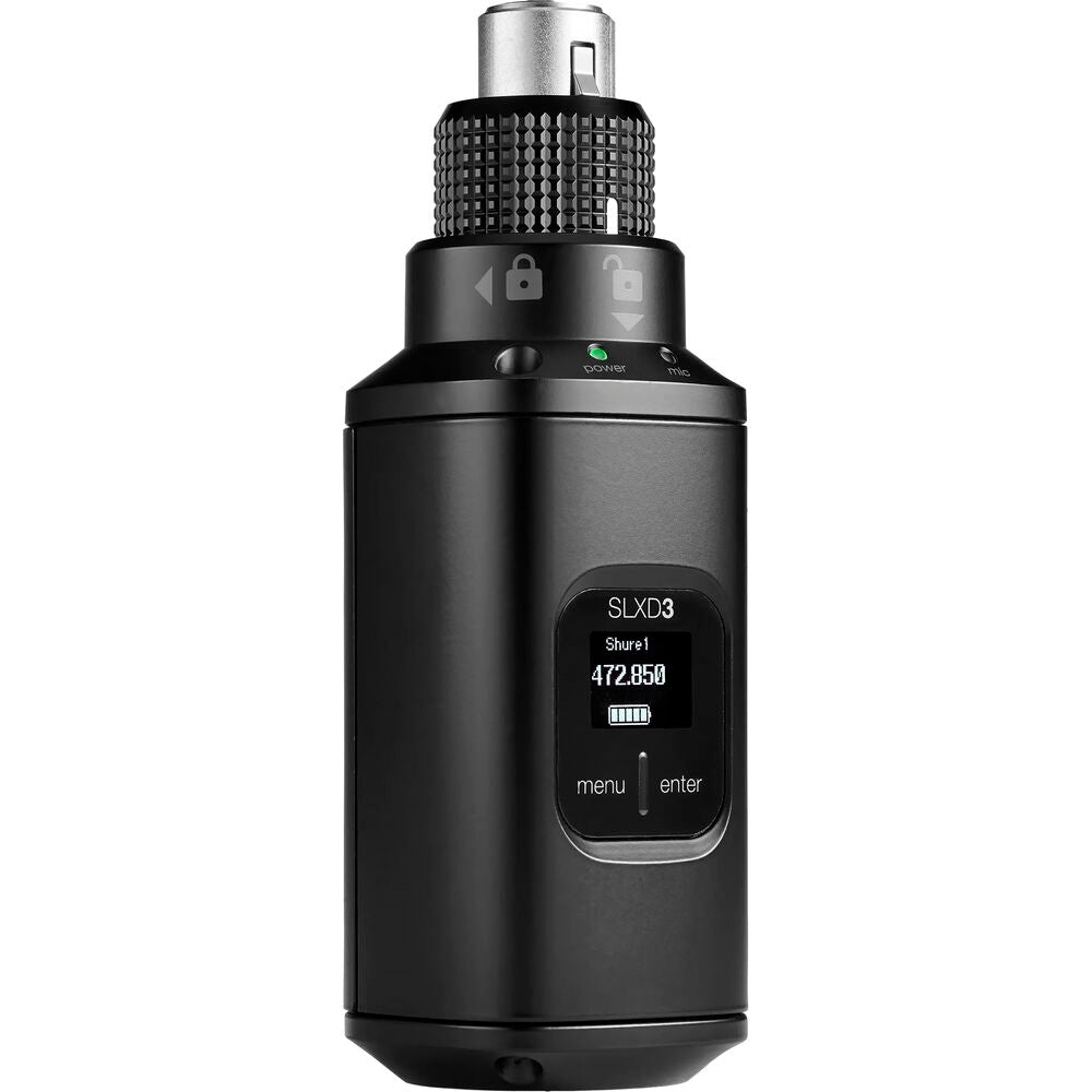 Shure SLXD3 Plug-on Digital Wireless Transmitter with XLR Connector