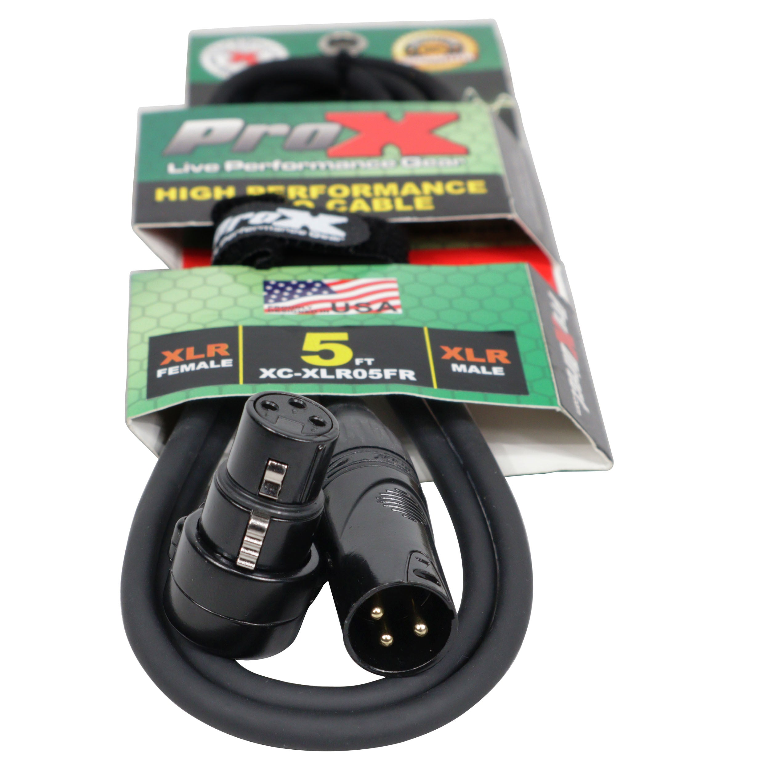 Right-angle XLR-F to XLR-M Audio Balanced Cable