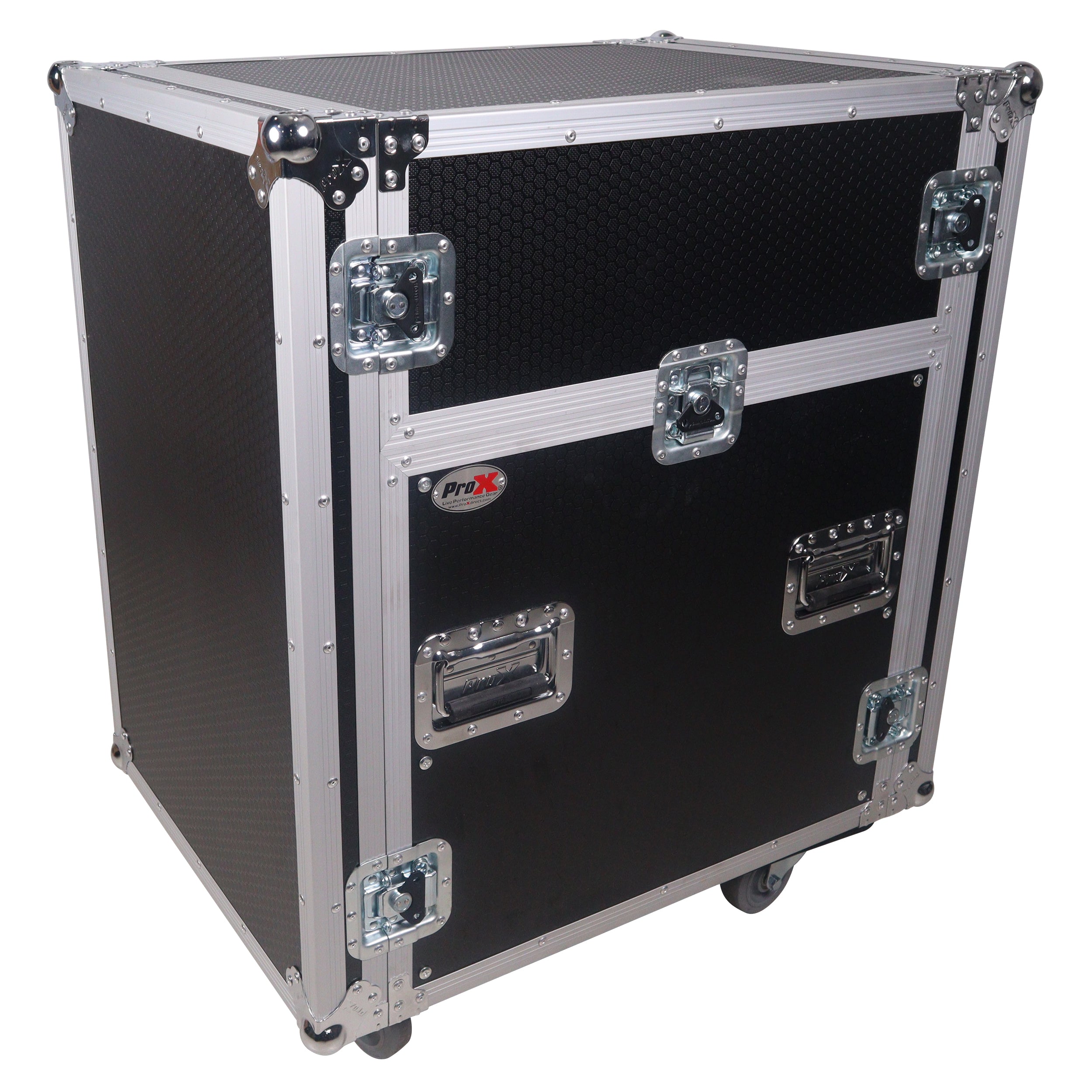 13U Top Mixer Audio Console DJ 12U Front Rack Combo Flight Case W Lapt ...