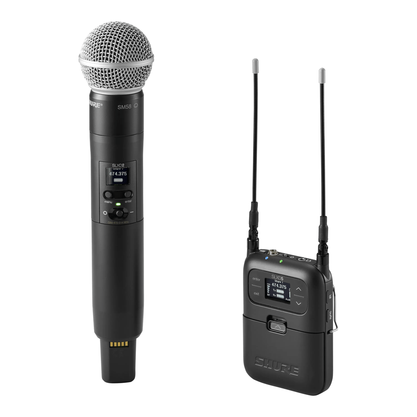 Shure SLXD25/SM58 Portable Wireless System With SM58® Handheld Transmitter